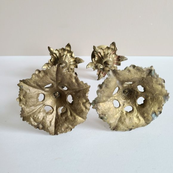 Set of 2 Vintage Brass Candleholders with Indian Dancers Figures. - Picture 7 of 7